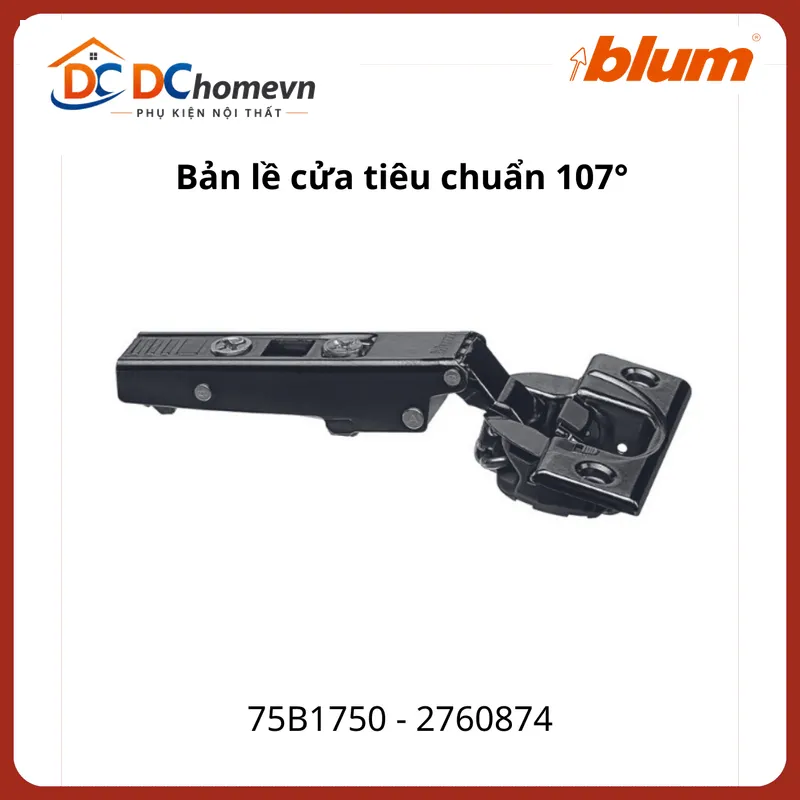 Bản lề tích hợp giảm chấn góc mở 107° 75B1750 2760874
