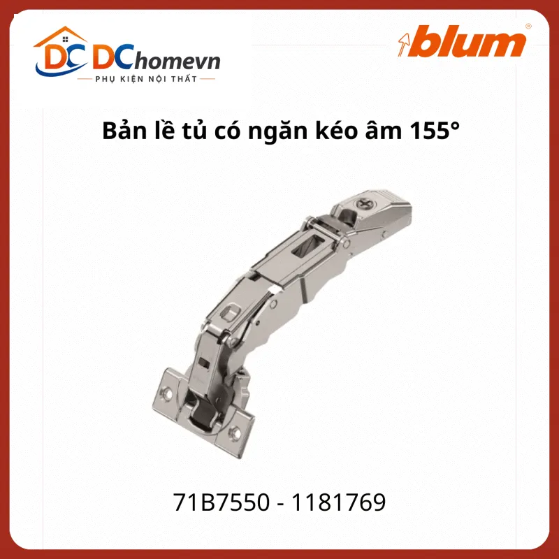 Bản lề tích hợp giảm chấn góc mở 155° 71B7550 1181769