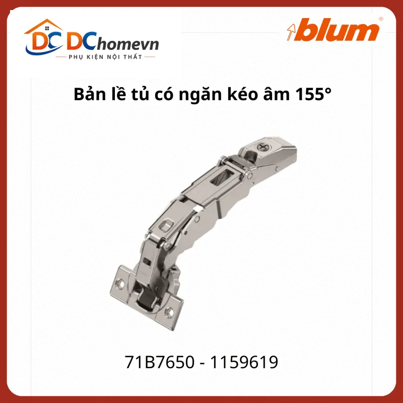 Bản lề tích hợp giảm chấn góc mở 155° 71B7650 1159619