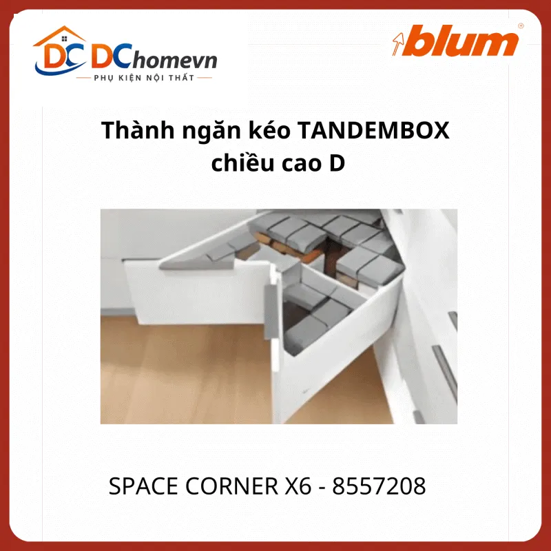 Ngăn kéo góc Blum SPACE CORNER X6 8557208