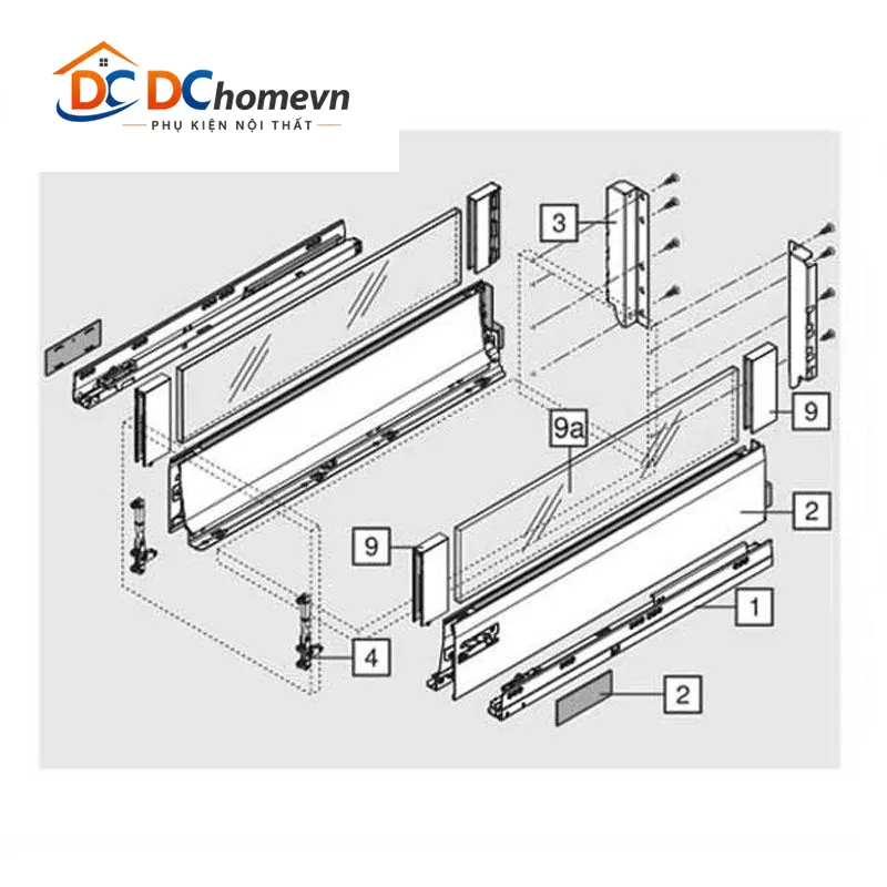 Ray hộp blum X6 tandembox antaro