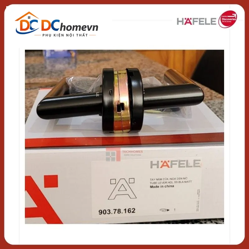  [SALE] Trọn bộ tay nắm gạt màu đen Hafele 01