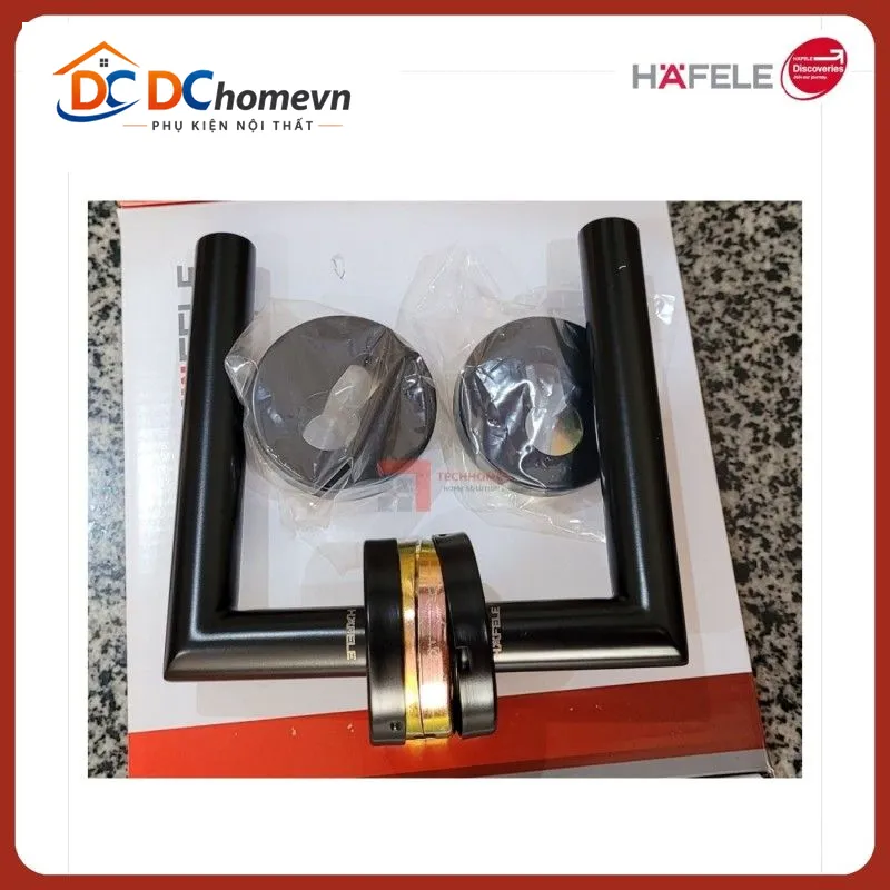 [SALE] Trọn bộ tay nắm gạt màu đen Hafele 01