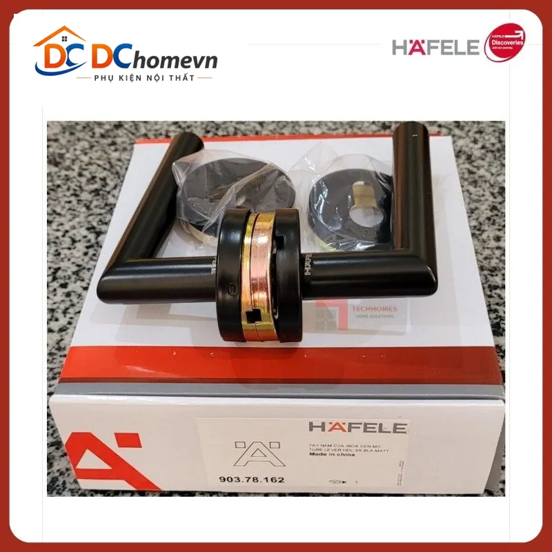  [SALE] Trọn bộ tay nắm gạt màu đen Hafele 01